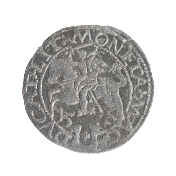 Lithuanian half-grosz, Sigismund II Augustus (King of Poland; 1544–1572); issuer: Stanislaw
