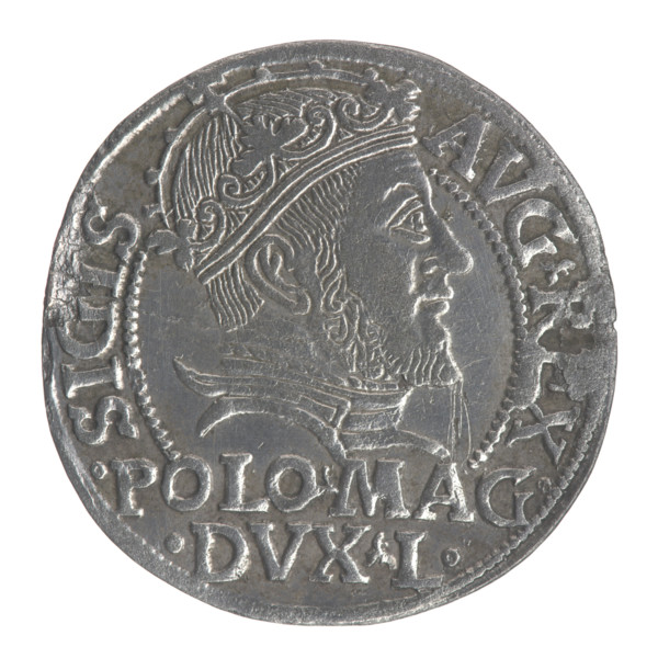 Lithuanian grosz on a Polish foot, Sigismund II Augustus (King of Poland; 1544–1572). Polish coin