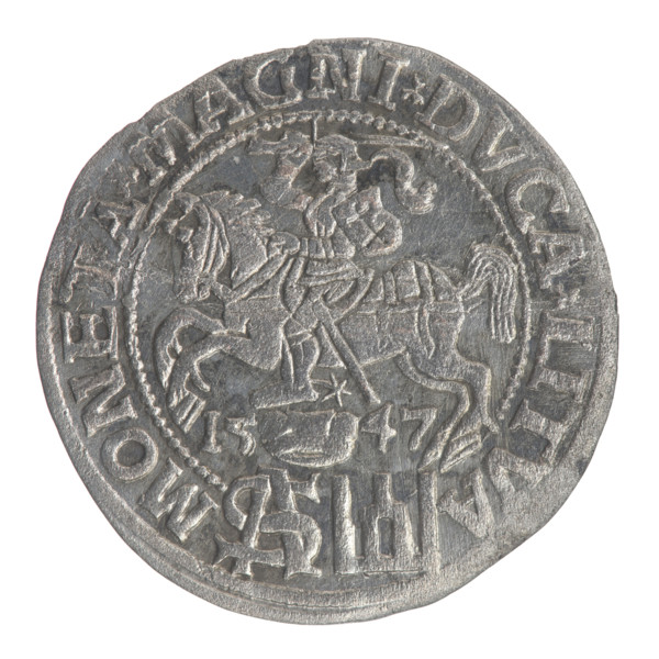 Lithuanian grosz on a Polish foot, Sigismund II Augustus (King of Poland; 1544–1572), Jagiellon