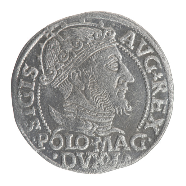 Lithuanian grosz on a Polish foot, Sigismund II Augustus (King of Poland; 1544–1572). Polish coin