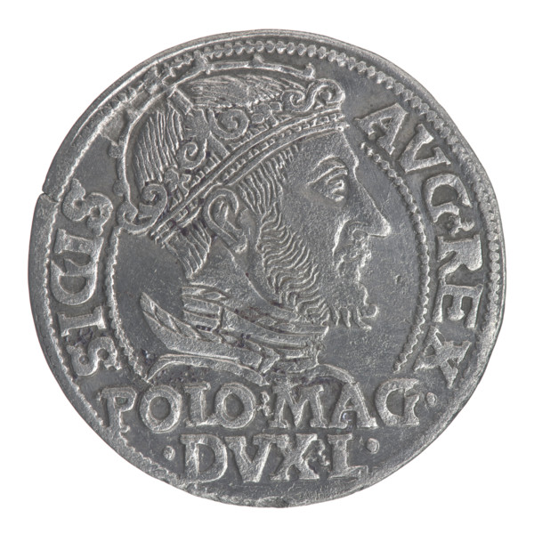 Lithuanian grosz on a Polish foot, Sigismund II Augustus (King of Poland; 1544–1572). Polish coin,
