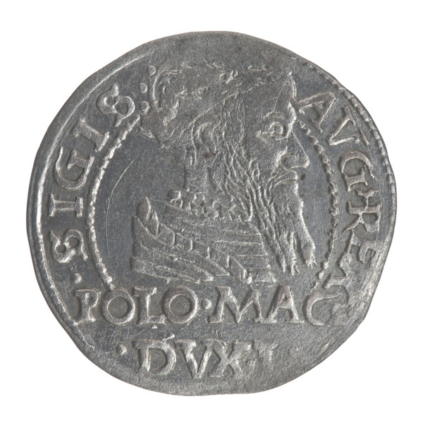 Lithuanian grosz on a Polish foot, Sigismund II Augustus (King of Poland; 1544–1572). Polish coin,