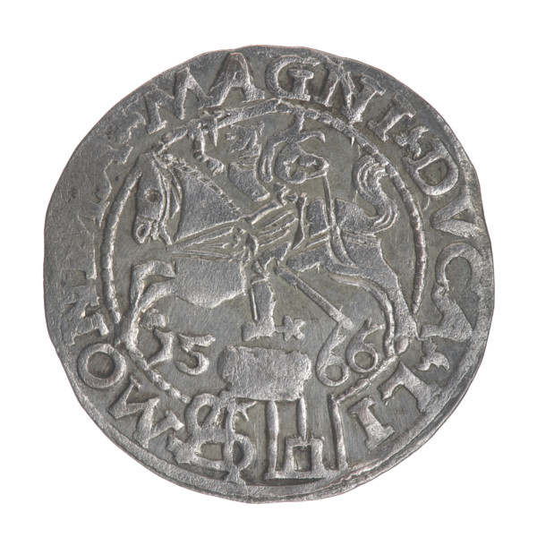 Lithuanian grosz on a Polish foot, Sigismund II Augustus (King of Poland; 1544–1572). Polish coin