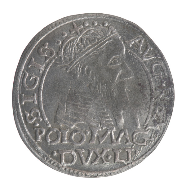 Lithuanian grosz on a Polish foot, Sigismund II Augustus (King of Poland; 1544–1572). Polish coin