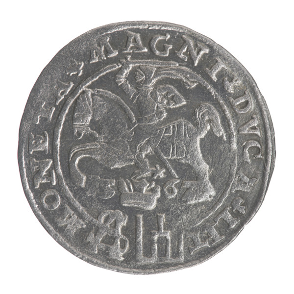 Lithuanian grosz on a Polish foot, Sigismund II Augustus (King of Poland; 1544–1572). Polish coin