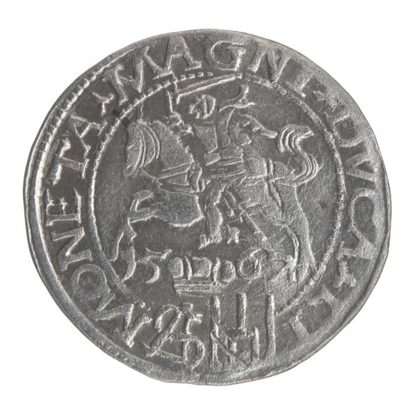 Lithuanian grosz on a Polish foot, Sigismund II Augustus (King of Poland; 1544–1572). Polish coin