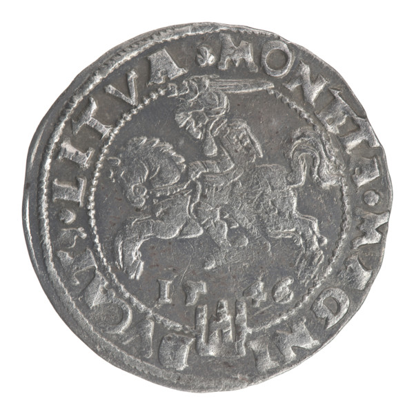 Lithuanian grosz on a Lithuanian foot, Sigismund II Augustus (King of Poland; 1544–1572),