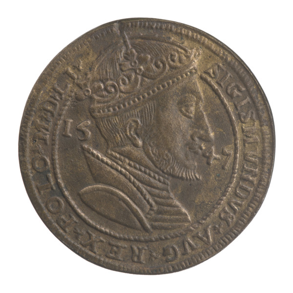Thaler (half-kopek) copy from a forgery of Sigismund II Augustus (King of Poland; 1544–1572);