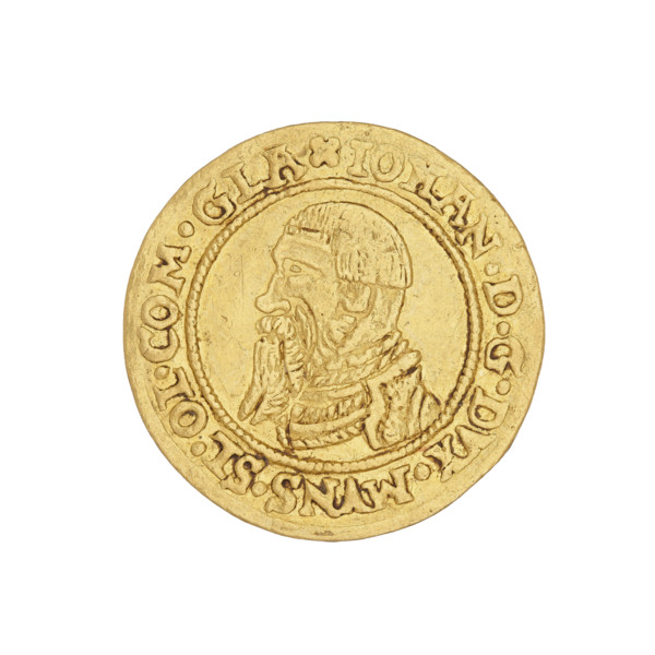 Ducat, Jan (Duke of Ziebice-Olesnica; 1536–1565). Silesia, Olesnica. Obverse: bust of Duke Jan with