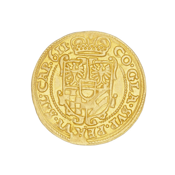 Ducat, Charles II (Duke of Ziebice–Olesnica; 1587–1617). Obverse: male bust in armour with a sash,