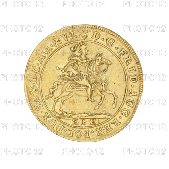 Saxon-Polish ducat, Augustus II the Strong (King of Poland; 1697–1706, 1709–1733; 1670–1733).