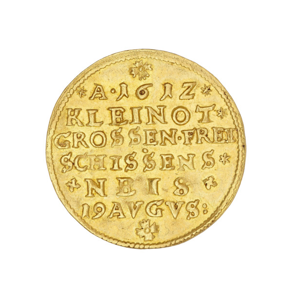 commemorative ducat on the occasion of the shooting competition in Nysa; Karol (Duke of Nysa;