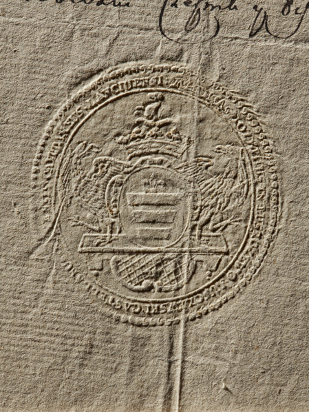 Seal of Maciej Luszczewski, Starost of Leczyca. Oval seal impression of the Starost of Leczyca,