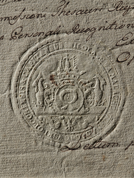 Seal of Mikolaj Malachowski of Malachowice, Starost of Opoczno. Round seal impression. On the