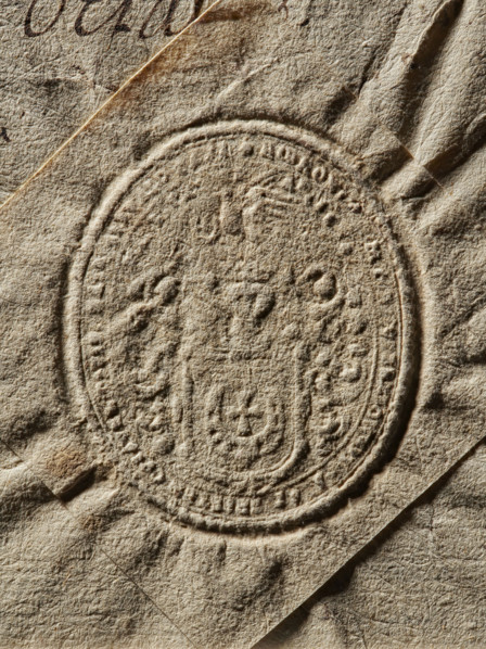 Starost of Oswiecim seal, Starost of Oswiecim (ca. 1658) — Oval seal impression. Shield with the