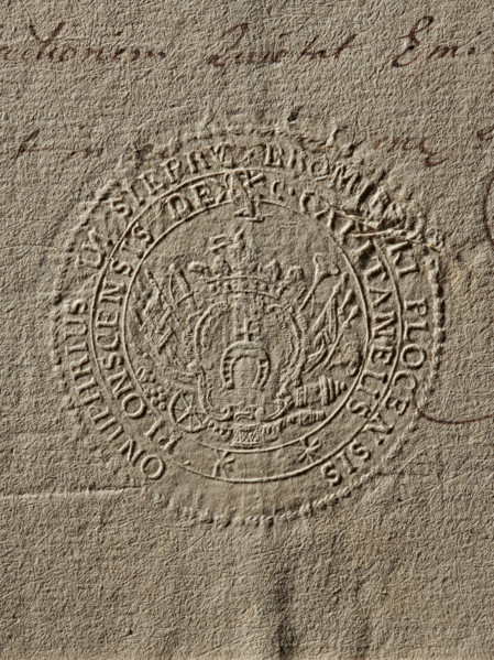 Seal of Onufry Bromirski from Bromierz, starost of Plock; Bromirski, Onufry (1740–1834);