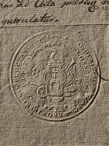 Seal of Onufry Bromirski from Bromierz, starost of Plock, Onufry Bromirski (1740–1834). Round seal