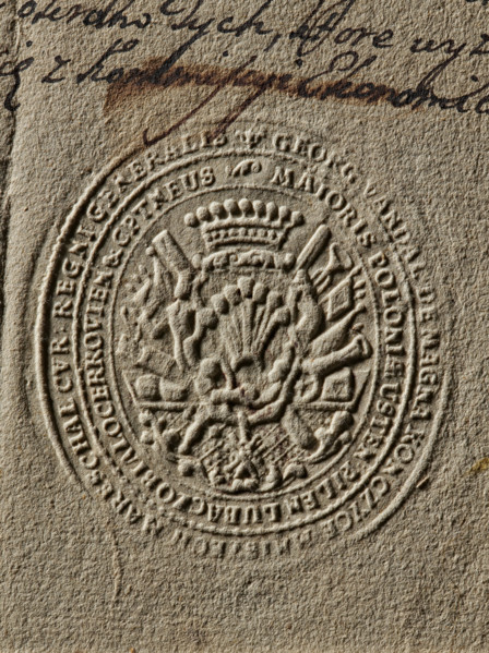 Seal of Jerzy Wandalin Mniszech, Starost General of Greater Poland; Jerzy August Wandalin