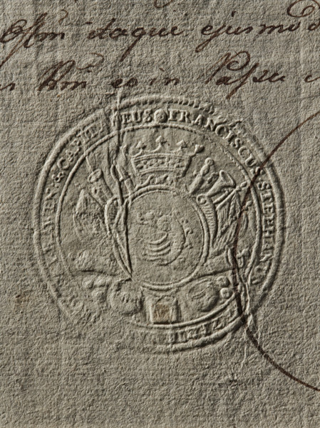 Seal of Franciszek Stefan Lanckoronski of Brzezie, Starost of Rawa Mazowiecka, Franciszek Stefan