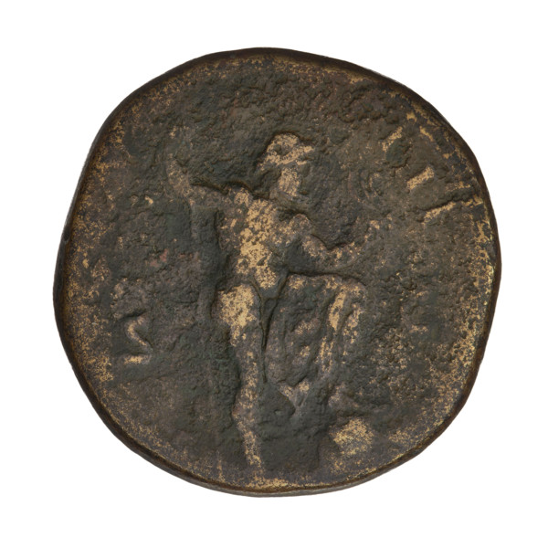 Sestertius, Hadrian (76–138; Roman emperor 117–138). Obverse: head of Hadrian in a laurel wreath