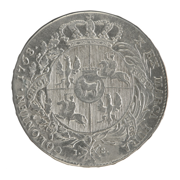 Crown thaler, Mitmaster Justyn Schröder (Warsaw Mint 1768–1772); Stanislaw August Poniatowski (King