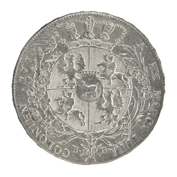 Crown thaler by Efraim Brenn (fl. 1774–1792) depicting Stanislaw August Poniatowski (King of