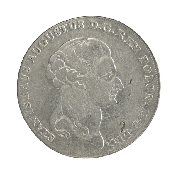 Crown thaler, Stanislaw August Poniatowski (King of Poland; 1764–1795). Obv.: Head of Stanislaw