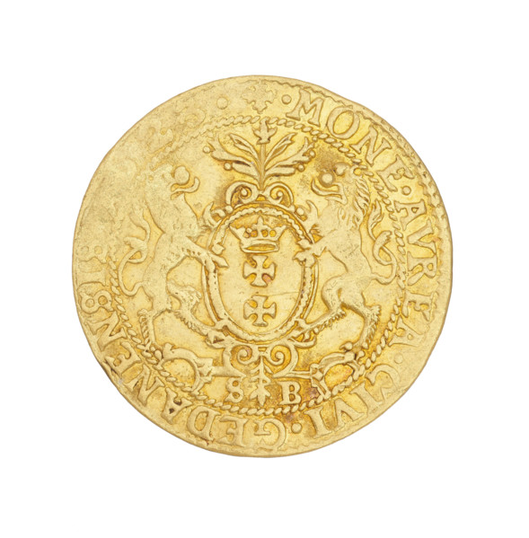 Gdansk ducat, Sigismund III Vasa (King of Poland; 1587–1632). Obverse: Bust of the king with a