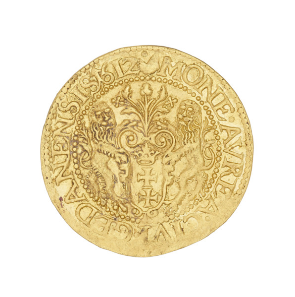 Gdansk ducat by Daniel Klüwer (active 1608–1618), 1612. Obverse: Bust of King Sigismund III Vasa