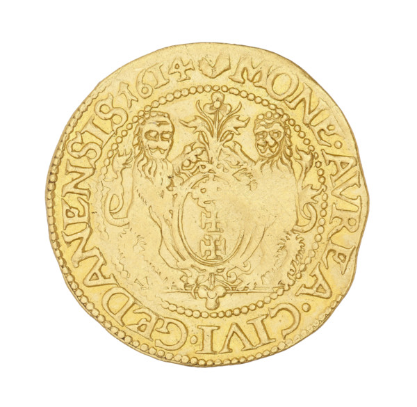 Gdansk ducat; maker: Daniel Klüwer (fl. 1608–1618); ruler: Sigismund III Vasa (King of Poland;