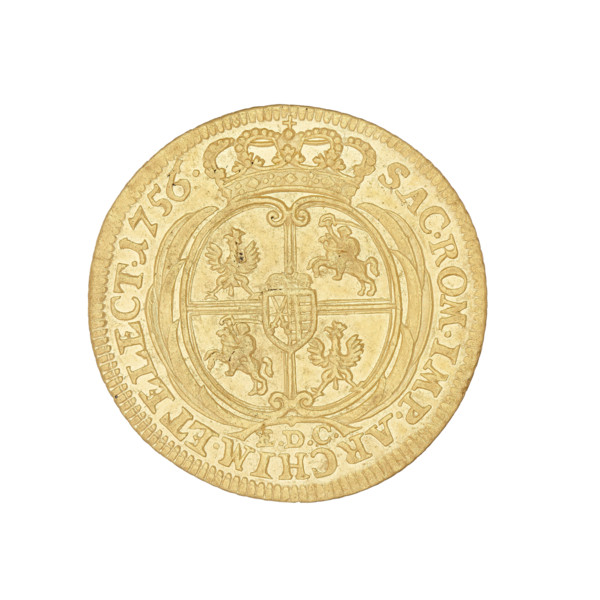 crown ducat; maker: Croll, Ernest Dietrich (fl. 1753–1763); subject: August III Sas (King of