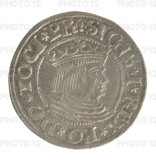 Gdansk grosz; Sigismund I the Old (King of Poland, 1506–1548); Polish coin of the Jagiellon dynasty