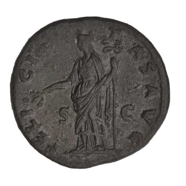 sestertius, Hadrian (76–138; Roman emperor 117–138); Obv.: Bust of Hadrian with laurel wreath