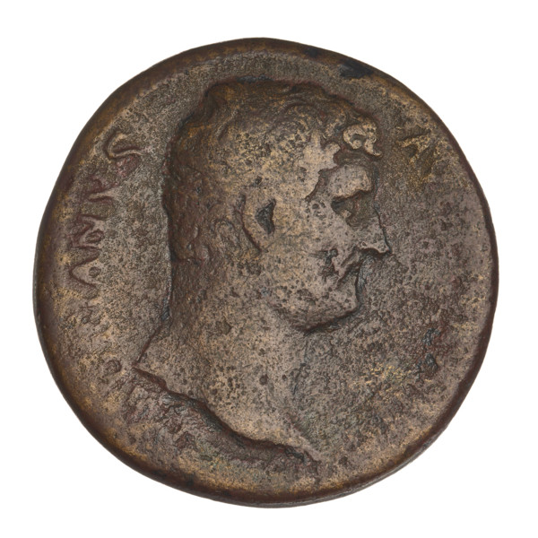 sestertius, Hadrian (76–138; Roman emperor 117–138); bronze coin, weight 26.65 g, Rome, 134–138.