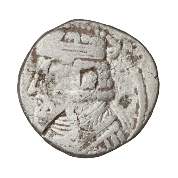 Tetradrachm of Gotarzes II (king of the Parthians; 40–51). Obverse: bust of Gotarzes II facing