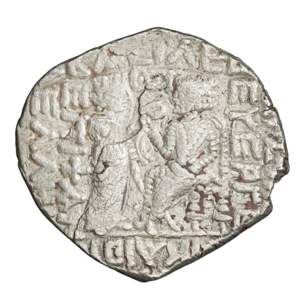 Tetradrachm of Vardanes II (55–58). Obverse: bust of Vardanes II left wearing a diadem. Reverse: