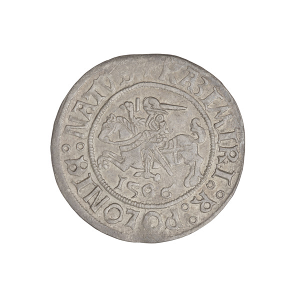 Glogów grosz, Sigismund I the Old (King of Poland; 1506–1548); obverse: Pogon (coat of arms). In
