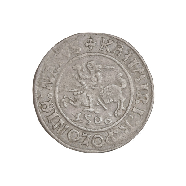 Glogów grosz, Sigismund I the Old (King of Poland; 1506–1548). Obverse: Pogon (coat of arms).