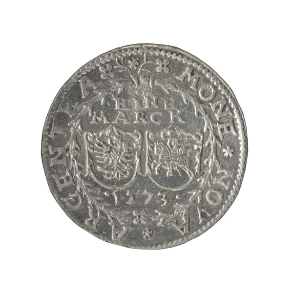 Livonian mark (fine), Chodkiewicz, Jan Hieronimowicz (ca. 1537–1579), (administrator of Livonia);
