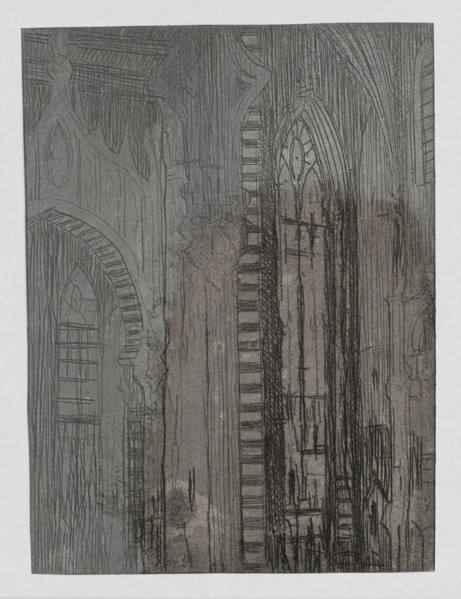 Fragment of a Gothic interior; Jablczynski, Feliks (1865–1928); graphic artist; church interior;