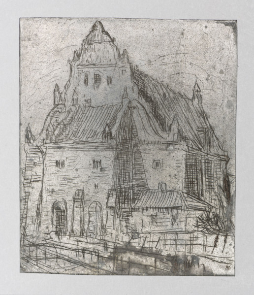 Krzysztof Przybyla's granary in Kazimierz Dolny; Feliks Jablczynski (1865–1928), graphic artist;