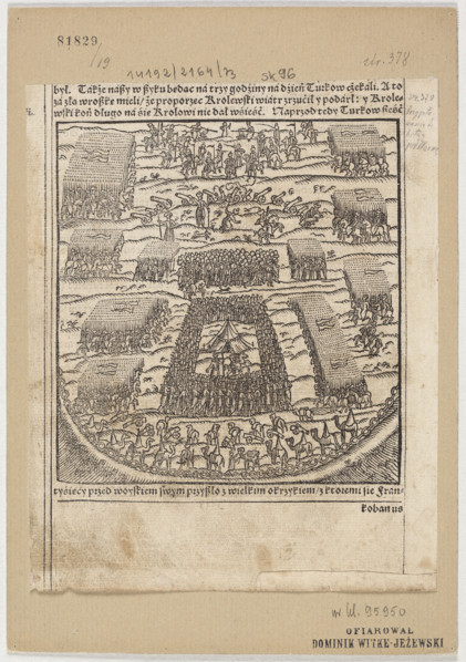 Turkish camp near Varna in 1444, graphic artist Siebeneicher, Jakub (ca. 1556–1604), publisher,
