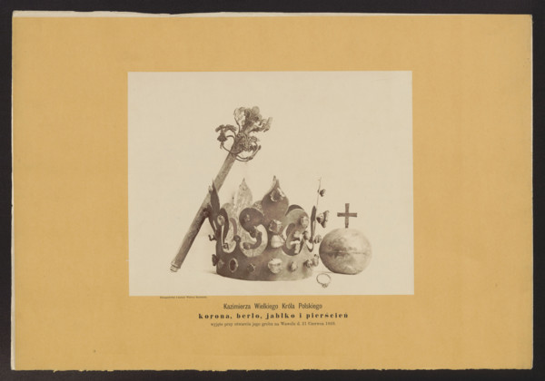 Casimir the Great, King of Poland, crown, scepter, orb and ring taken out during the opening of his