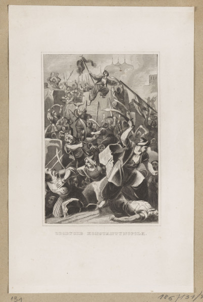 The Conquest of Constantinople. Illustration: Composition enclosed in a double linear frame
