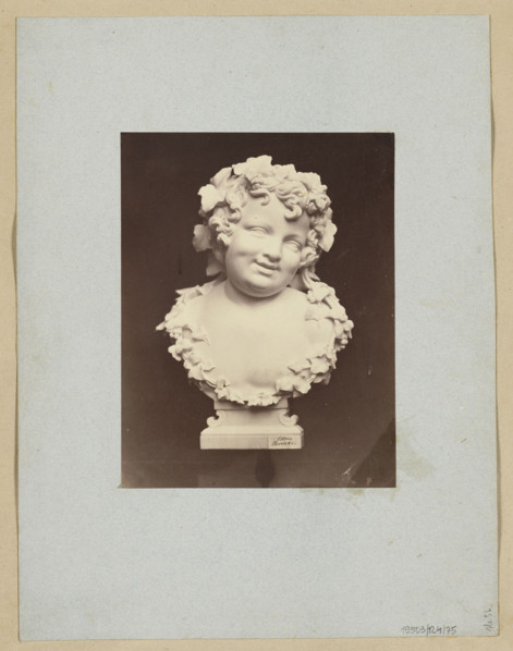Photograph of Wiktor Brodzki's sculpture 'Laughing Putto' by Wiktor Brodzki, ca. 1868, Rome;