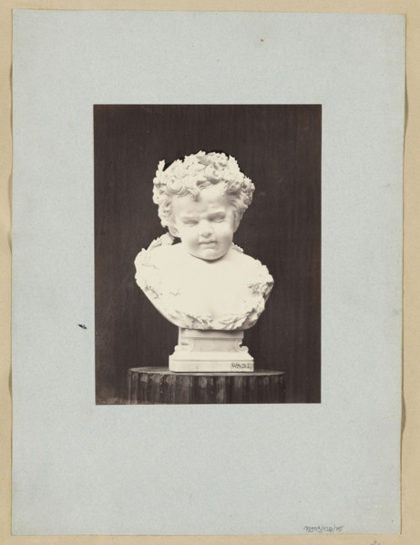 Photograph of the sculpture 'Weeping Putto' by Wiktor Brodzki; sculptor Wiktor Polearch Brodzki (ca