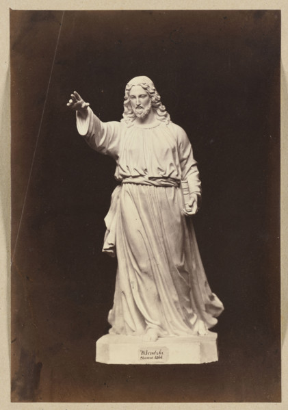Photograph of Wiktor Brodzki's sculpture 'Christ Blessing' (ca. 1861), sculptor Wiktor Brodzki