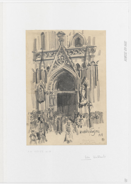 Marshal Józef Pilsudski and Prime Minister Ignacy Jan Paderewski leaving St. John's Cathedral after