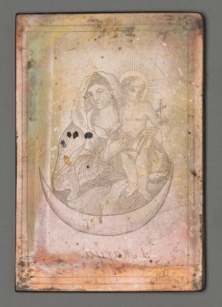 S. Marya (Maria with baby Jesus on a crescent). Maker: Stanislaw Czerski (1777–1833), graphic