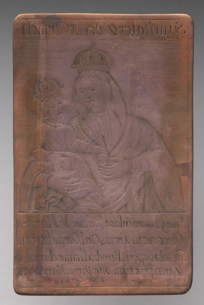 Recto: Our Lady of the Sand (Sum Mater & Decor Carmeli); verso: Fragment of a composition with the